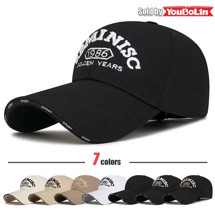 Casquette de baseball vintage 1986 style rétro multifonction coton ajustement réglable pour homme femme protection solaire occassions extérieures