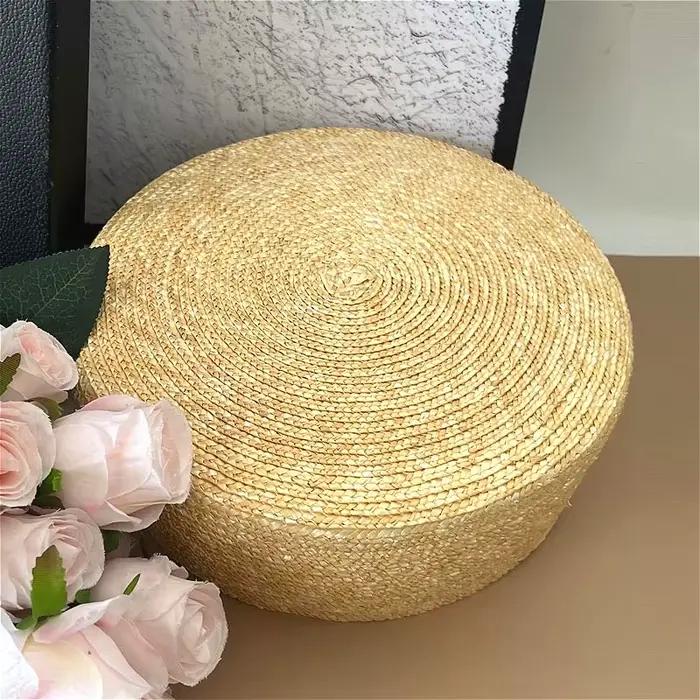 Béret français chapeau femmes casquette de paille été cercle tissé