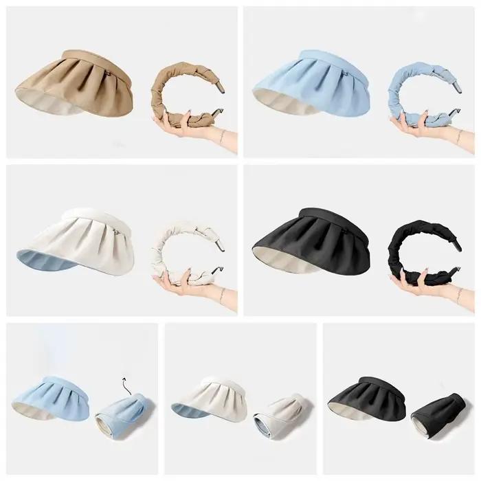Casquette de protection solaire d'été pliable pour femme