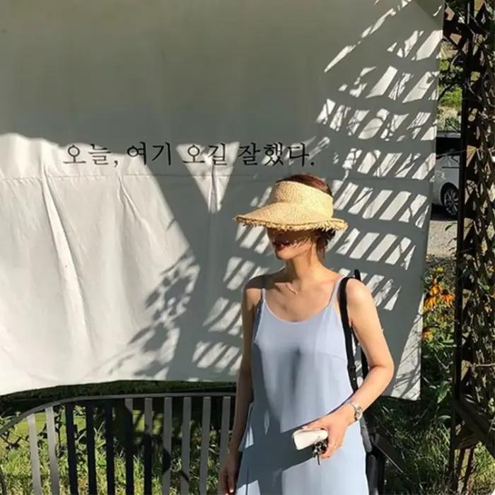 Chapeaux à visière en raphia français pour femmes