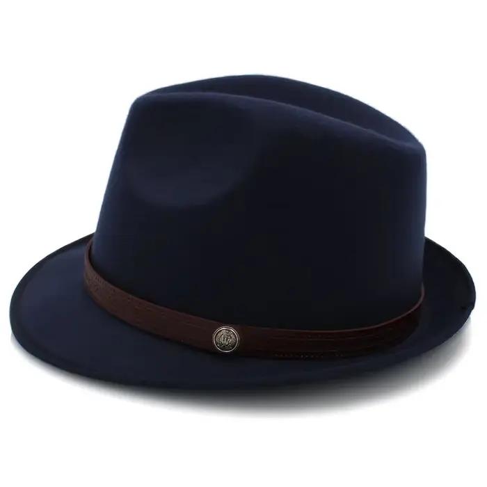 Chapeau Fedora noir pour femmes et hommes