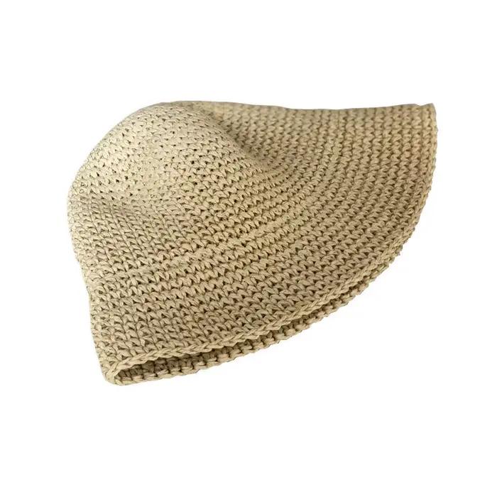 Chapeau de paille pliant pour femmes