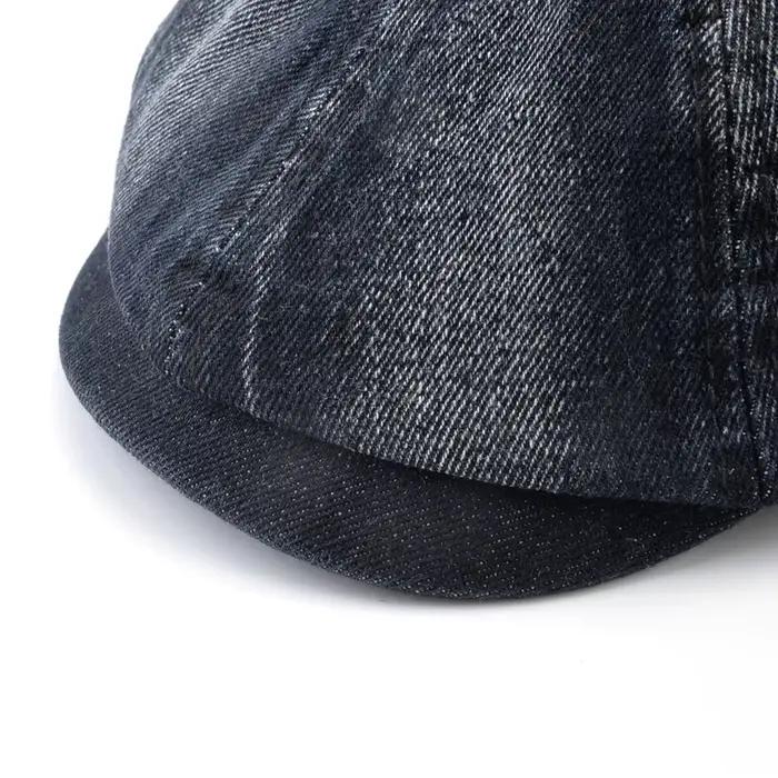 Chapeau béret en denim lavé pour hommes