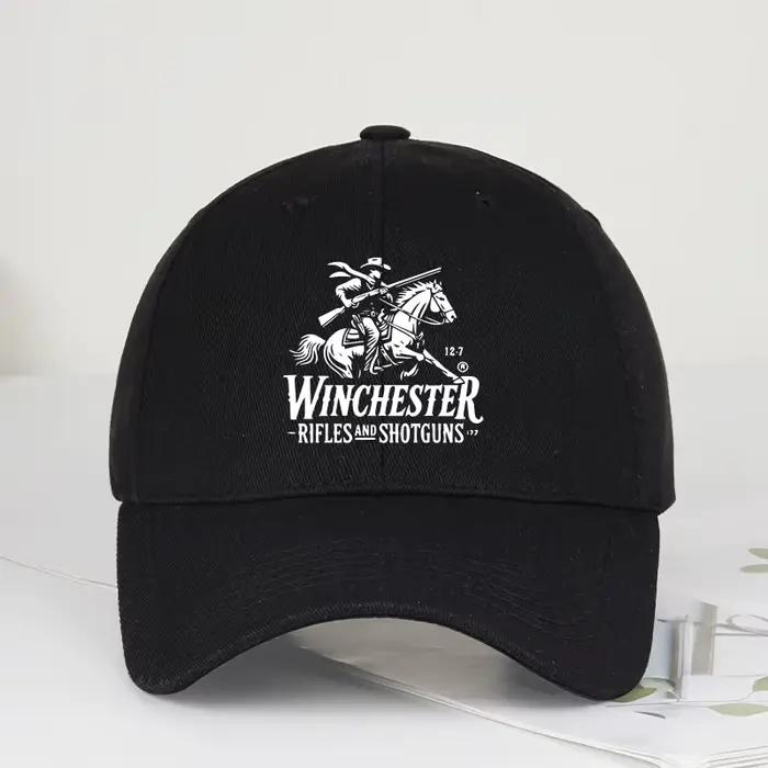 Casquette de baseball souple avec logo Winchester Cowboy imprimé