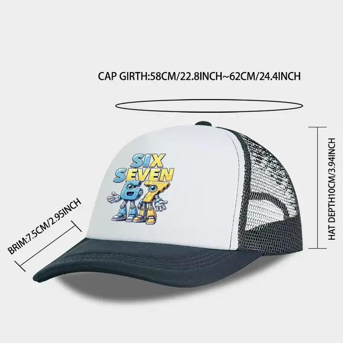 Casquette en maille avec imprimé robot Cute 67 : respirante