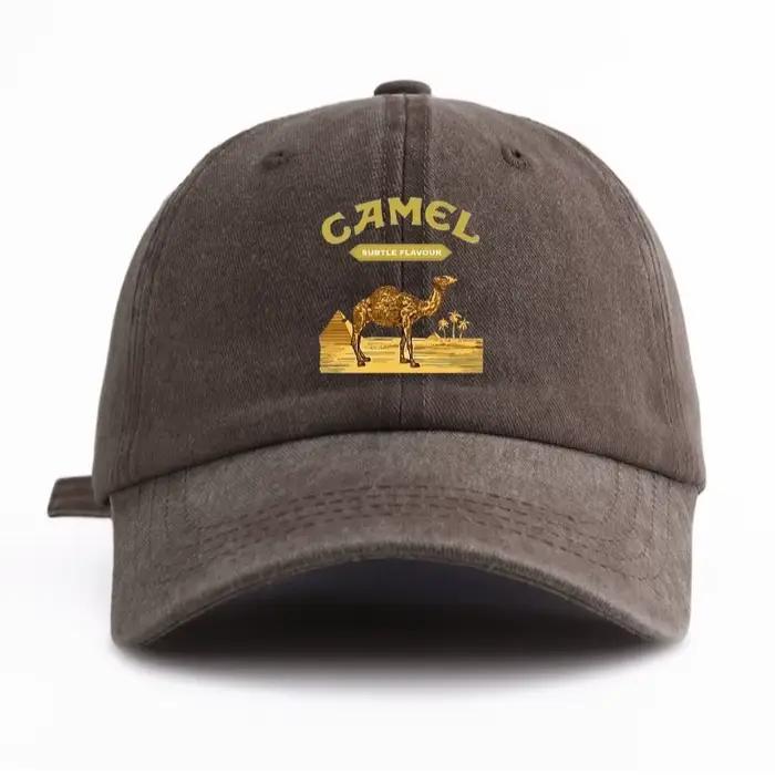 Casquette de Baseball délavée imprimée CAMEL