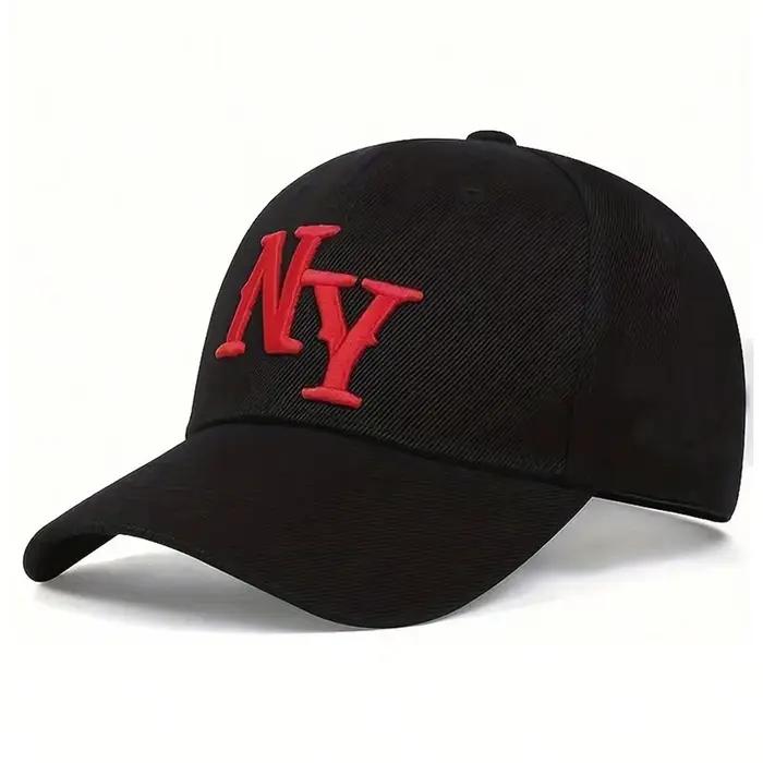 Casquette de baseball NY New York lettres brodées multifonctionnelle pour homme et femme voyage soleil coton polyester réglable
