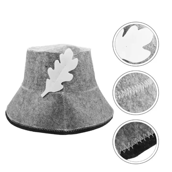 Chapeau de sauna en feutre protection de la tête anti-chaleur style russe accessoire pour sauna et hammam occassions spéciales relaxation bien-être