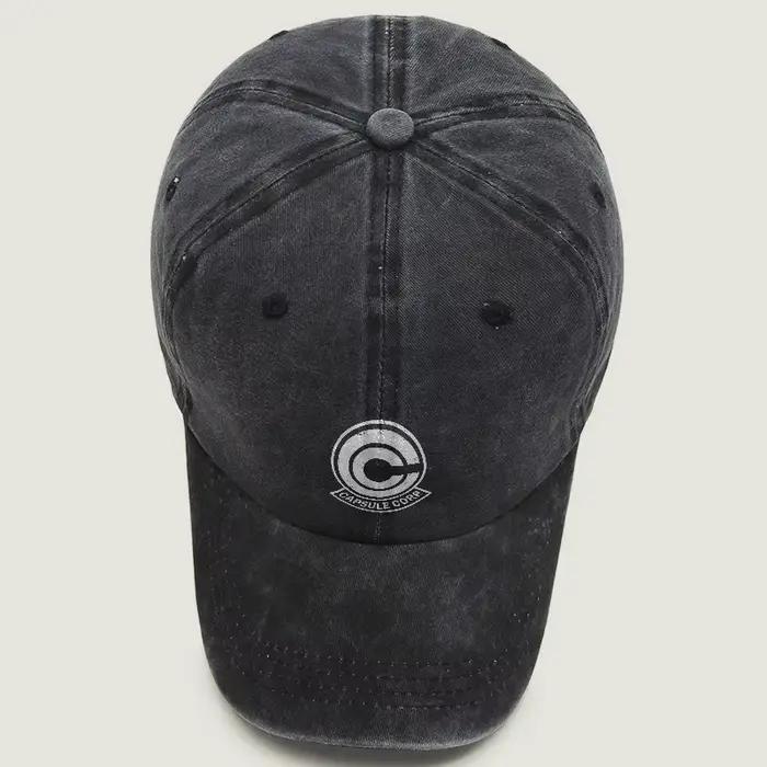 Casquette de baseball unisexe en coton délavé avec logo Capsule Corp