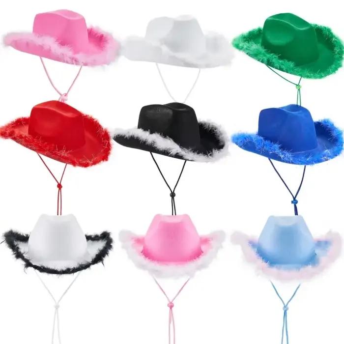 Chapeau de cowgirl pour femmes en polyester multifonctionnel pour toutes les saisons et occasions décontractées