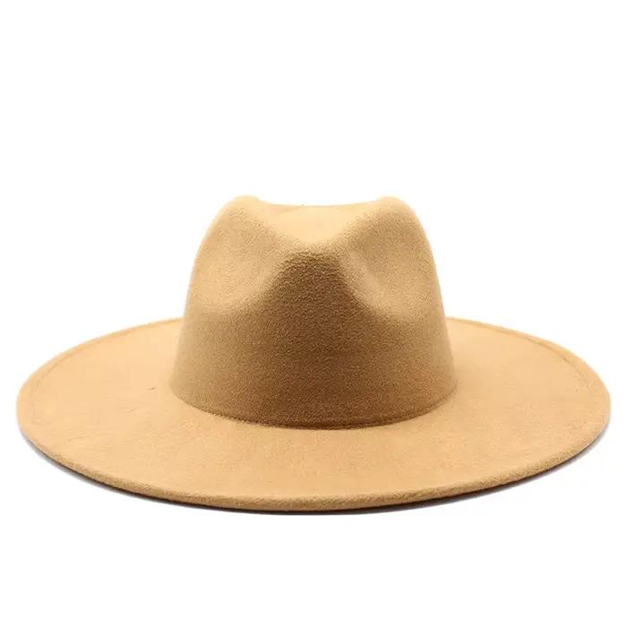 Chapeau Fedora Femme Automne Hiver en Feutre Style Britannique Vintage pour Femmes Occasions Spéciales Église Chapeau Jazz Blanc à Bord Plat Multifonctionnels