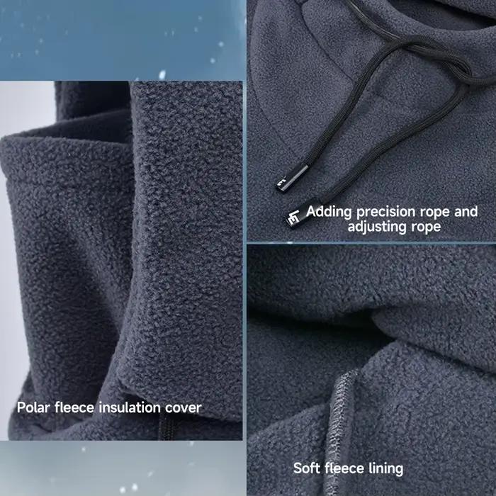 Mode hiver casquette chaude pour hommes femmes polaire cagoule chapeau couvre-tête cou