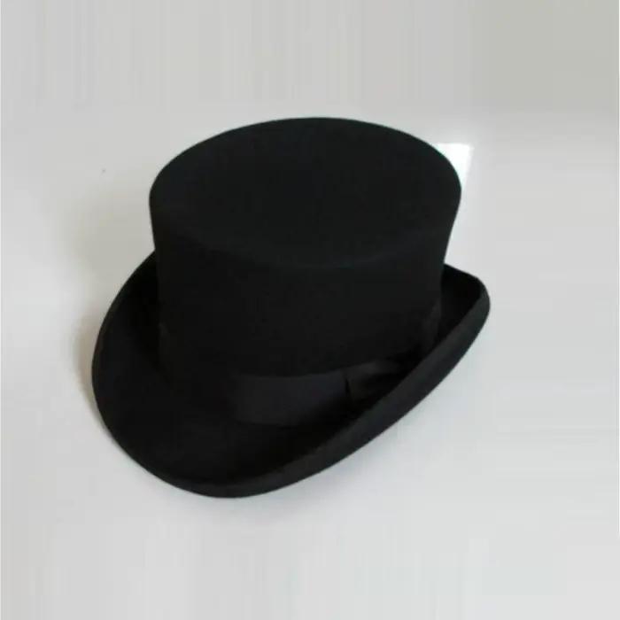 Unisexe zones burg Chapeaux Laine Fedora Steampunk Top Hat intervalles Magicien Casquette Magique Feutre Fedoras