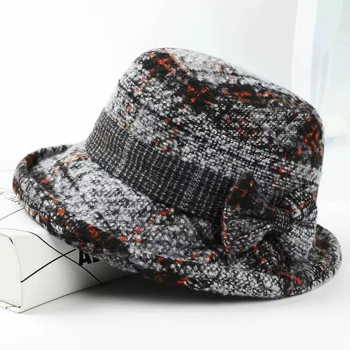 Chapeau haut-de-forme à nœud pour femmes