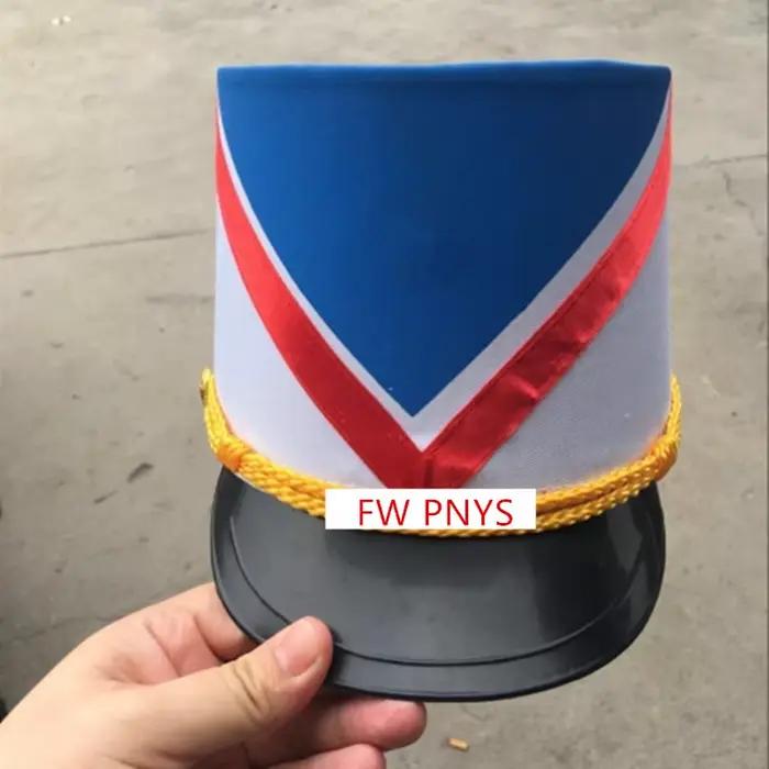 Chapeau haut-de-forme bleu blanc pour enfants et adultes