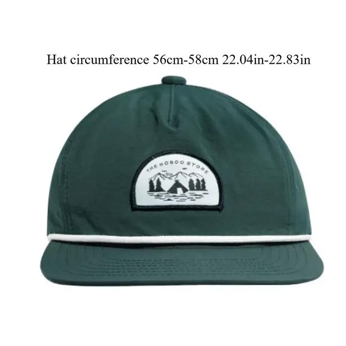 Casquette de baseball unisexe en nylon avec visière souple et design à bouton-pression pour passionnés de hip-hop occasions spéciales et activités extérieures