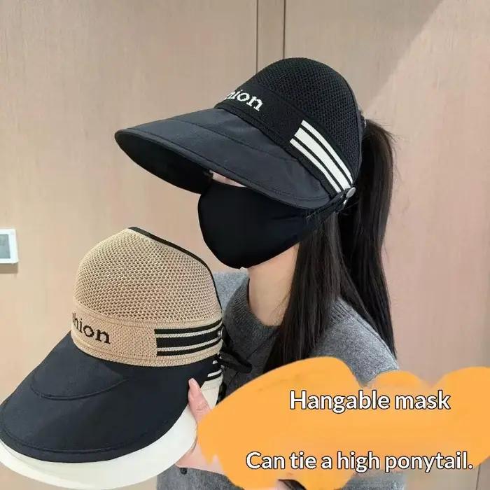 Chapeau de paille demi-ouvert à large bord pour femme