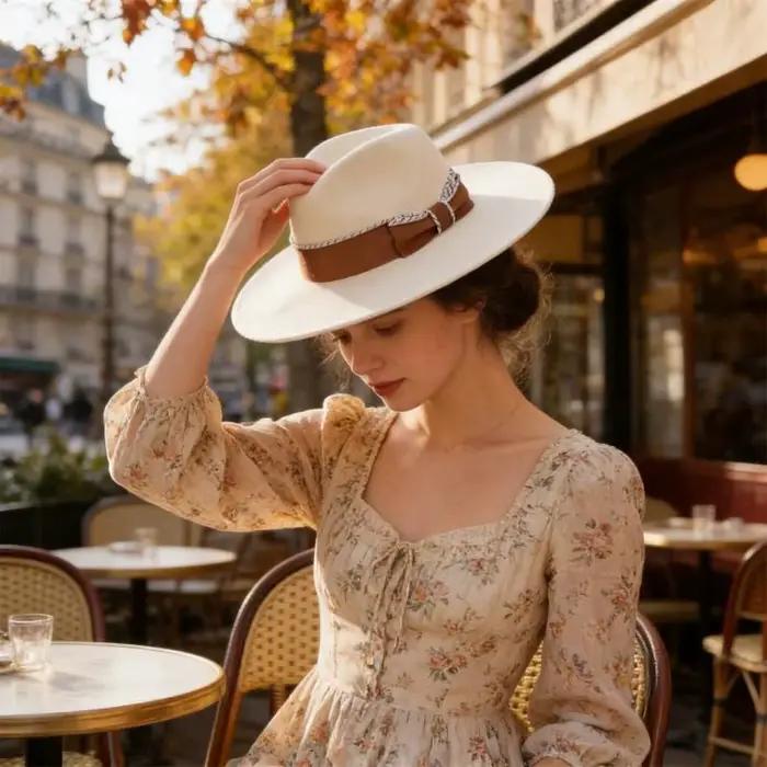 Chapeau seau classique en laine unisexe 39BB