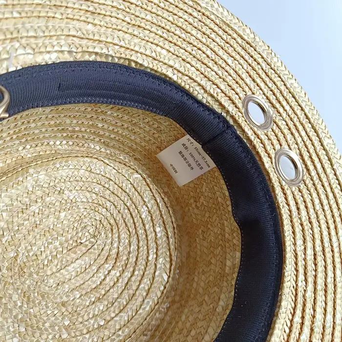 Chapeau de paille d'été à chaîne