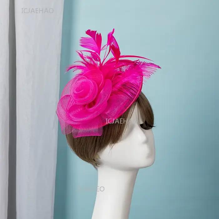 Chapeau de mariée en lin Vintage de Style britannique