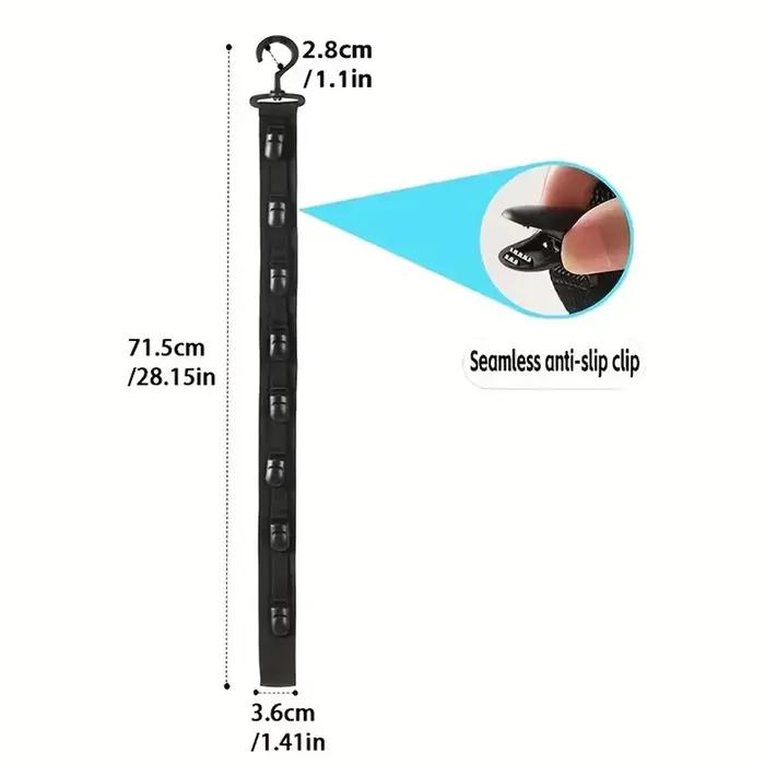 Support de rangement pour chapeaux avec 8 pinces - Peut contenir 8