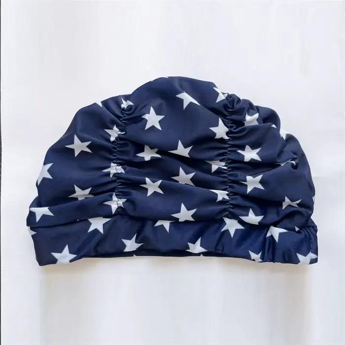 Bonnet de bain unisexe pour filles aux cheveux longs
