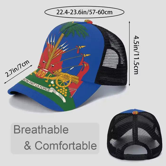 Casquette de baseball avec emblème national haïtien