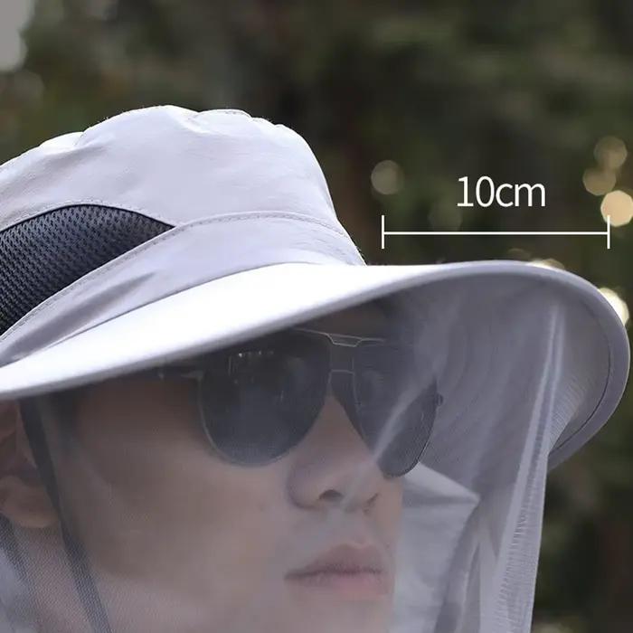 Chapeau de protection UV avec masque facial