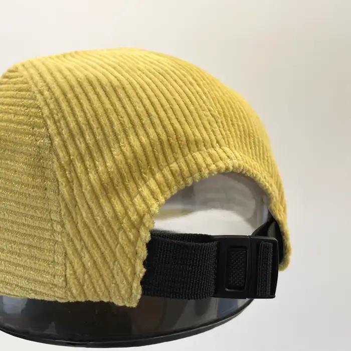 Casquette en velours côtelé à 5 panneaux pour hommes et femmes