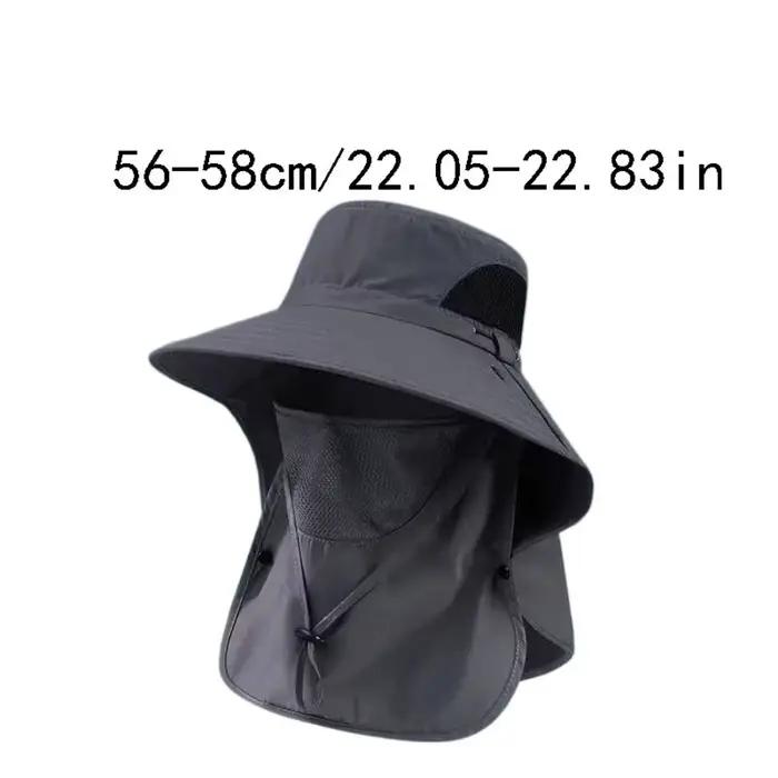 Chapeau de pêcheur à cordon amovible avec protection pour le cou