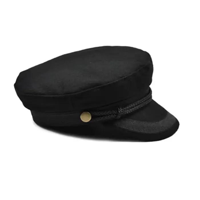 COKK – casquette militaire noire pour femmes