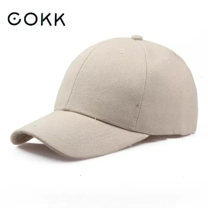 COKK – casquette de Baseball de couleur unie pour hommes et femmes