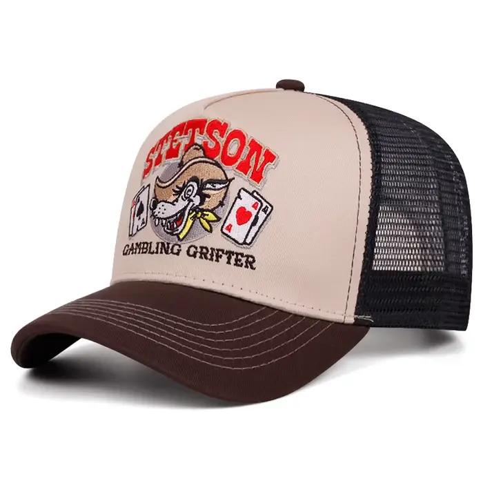 2025 personnalisé nouveau chapeau de baseball STETSON tête de loup Poker camion