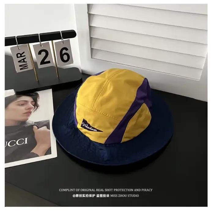 Chapeau Bob Brodé Japonais Bicolore pour Hommes et Femmes
