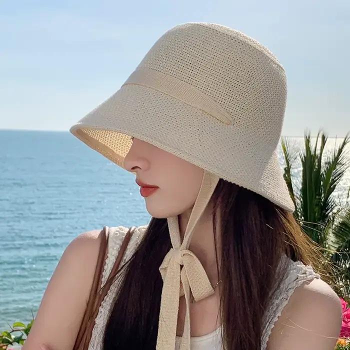 Chapeau de soleil tricoté pour femmes