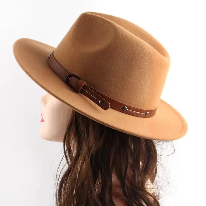 Chapeau Fedora en laine pour femmes et hommes