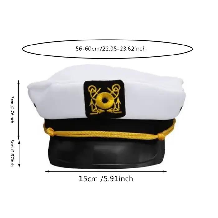 Chapeau blanc décoratif réglable