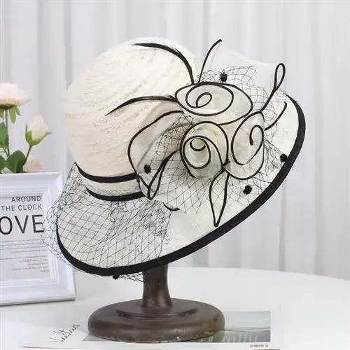 Chapeau Rétro Français Style Socialite Britannique pour Femme