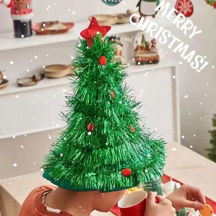 Chapeau de Noël amusant et brillant pour adulte