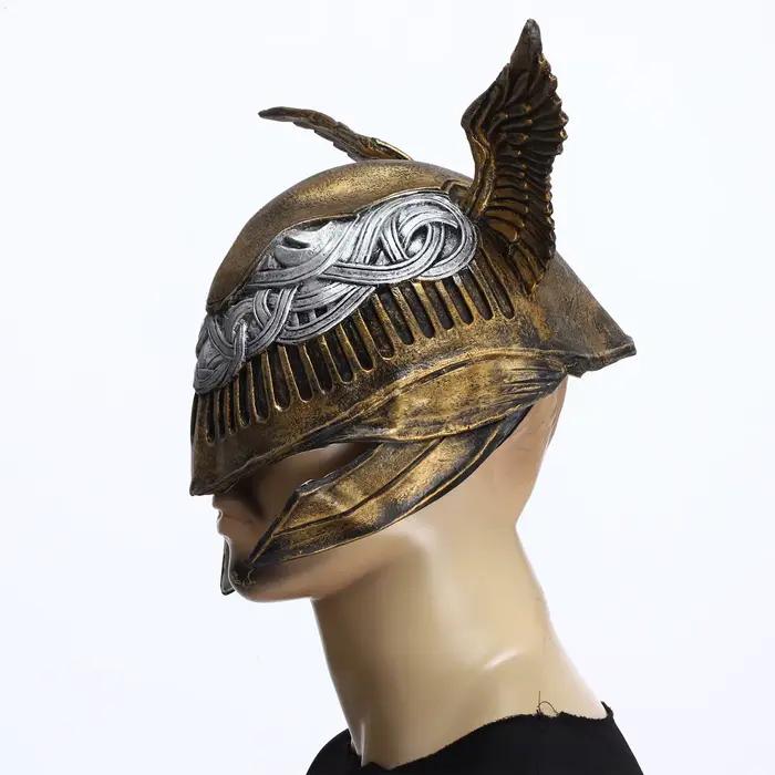 Casque Viking Médiéval en Corne de Buffle avec Design Classique pour Costumes d'Halloween