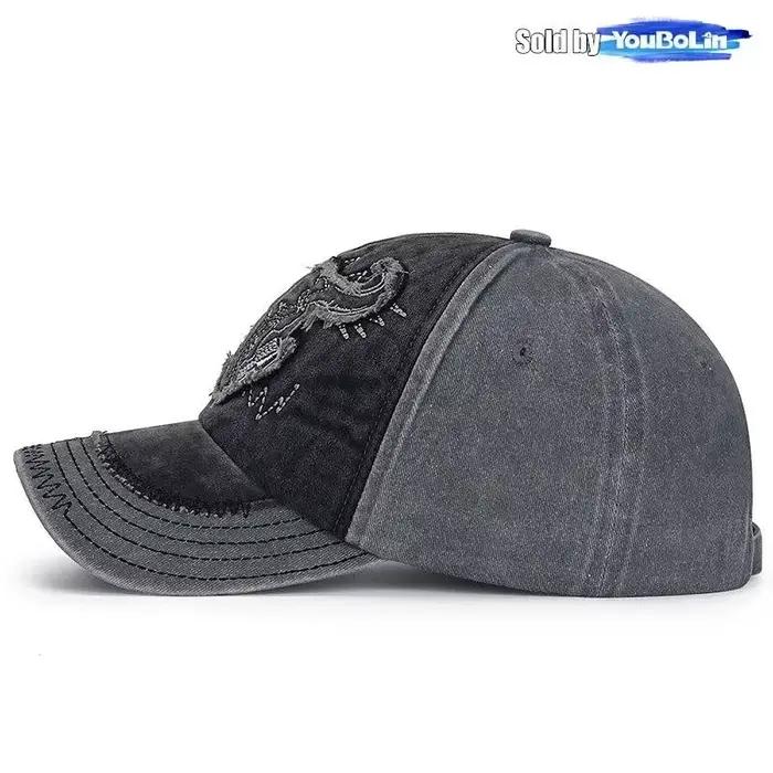 Casquette de baseball tête de taureau brodée