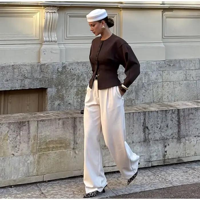 Chapeau Pillbox Vintage Noir et Blanc pour Femme
