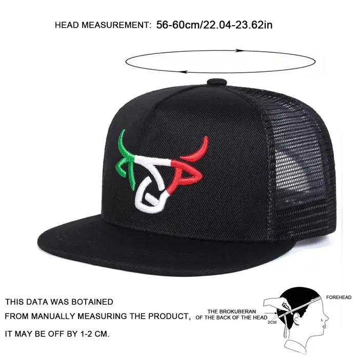 Casquettes de baseball décontractées unisexes avec broderie tête de bœuf