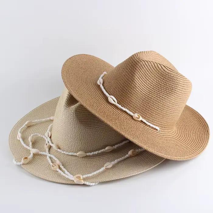 JOBoho-Chapeau anderavec Long Coquillage pour Femme et Homme