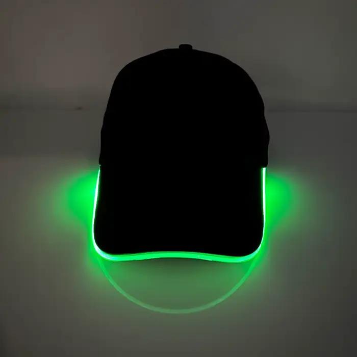 Casquette de baseball LED lumineuse clignotante pour fête