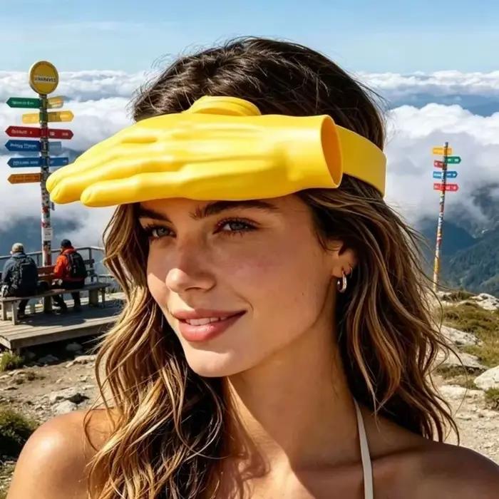 Chapeau de soleil tendance en forme de main