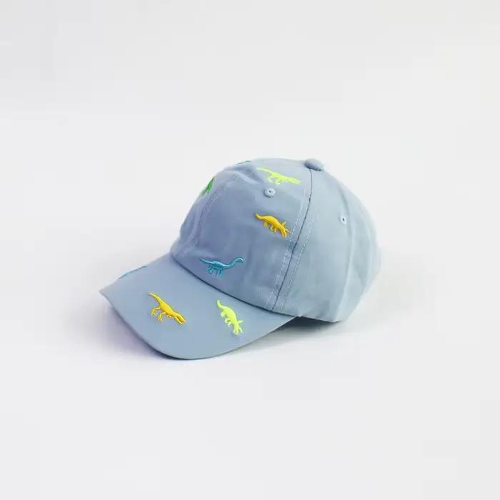 Casquette de Baseball avec Broderie de Dinosaure de Dessin Animé pour Bébé, Chapeau de Soleil Ajustable d'Extérieur pour Enfant Garçon et Fille, Style Sportif, Convient pour Toutes les Saisons