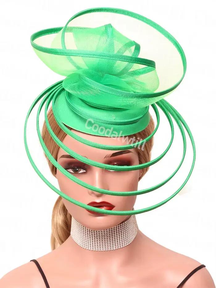 Voile maille Fascinator thé Chapeau élégant femmes Derby fête casque course événement