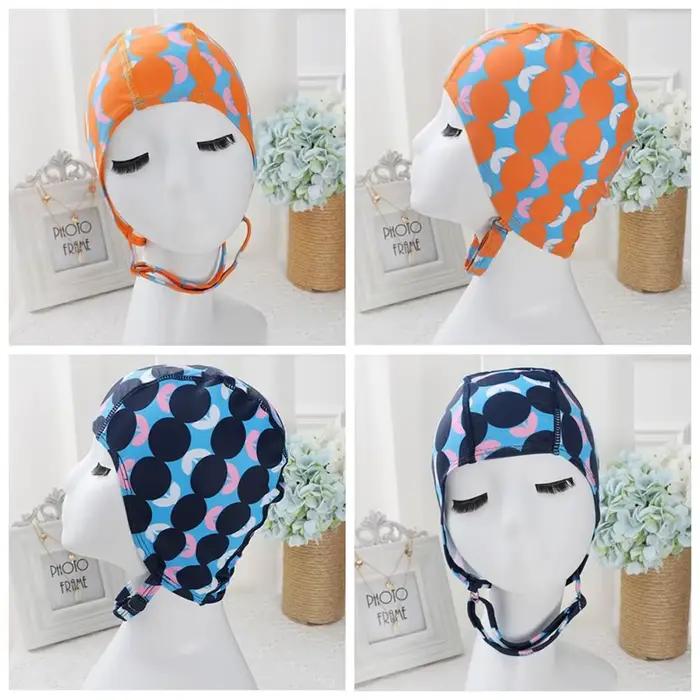 Bonnet de bain ajustable pour adulte en tissu