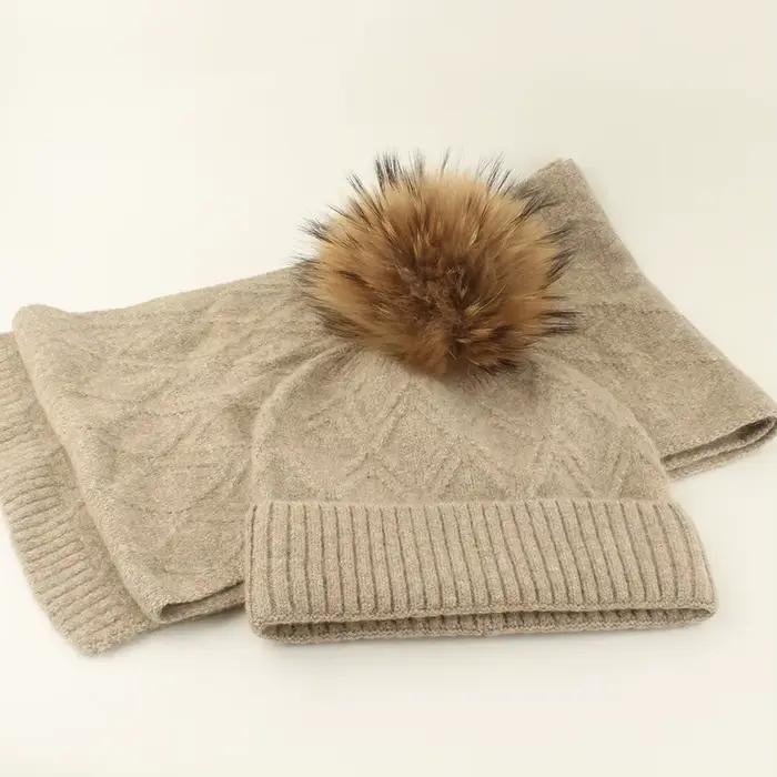 Ensemble chapeau et écharpe pour femme